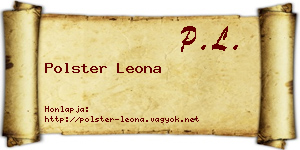 Polster Leona névjegykártya